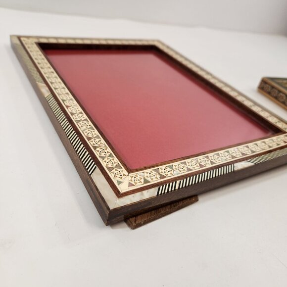 Vintage Marquetry Inlay Picture Frames Bundle of 2 - Picture 8 of 16